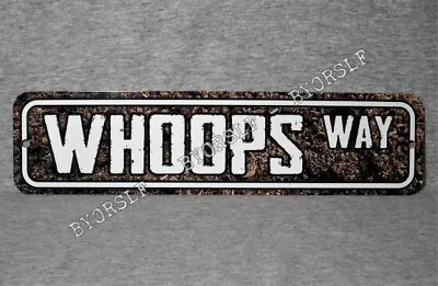 Metal Sign WHOOPS Way Street Motocross Supercross Dirt Bike Off-road Motorcycle • $12.60