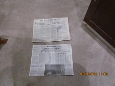 $9.99 • Buy Wall Street Journal, Sept 12, 2001 -- 9/11 Issue Complete In Two Sections