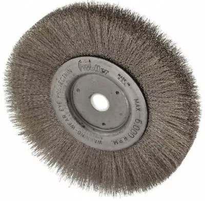 Weiler Narrow Wheel Brush: 6  OD 5/8  Hole Crimped Stainless Steel Wire • $51.81