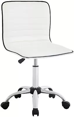 Office Chair Vanity Chair PU Leather Home Office Chair Low Back Ergonomic Chair  • $56.98