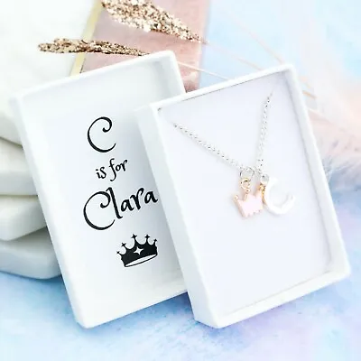 £16.49 • Buy Crown Necklace, Personalised Gift, Children's Jewellery, Princess Necklace Gift