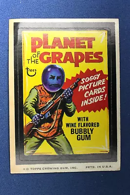 1974 Topps Series 11 - Wacky Packages - Planet Of The Grapes - Good Condition • $3.50