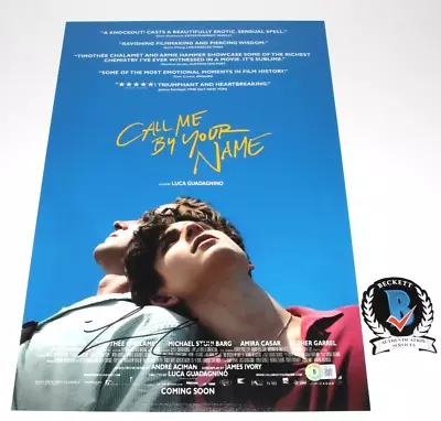 LUCA GUADAGNINO SIGNED 'CALL ME BY YOUR NAME' 12x18 MOVIE POSTER BECKETT COA • $425.84