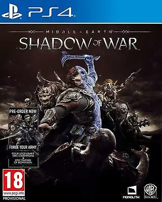 Middle Earth Shadow Of War - PS4 New And Sealed Free UK Shipping • $7.45