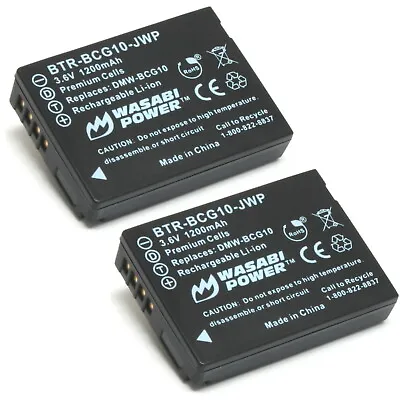 Wasabi Power Battery For Panasonic DMW-BCG10 (2-Pack) • $20.99