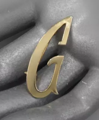 Vintage Letter G Brooch Initial Pin Lapel Hat Typography Unique Font Men Women • $8