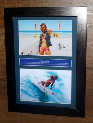 $69.99 • Buy Sally Fitzgibbons ASP World Number One 2019 Surfing Signed Timber Look Frame