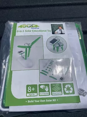 Eco Educational 6-in-1 Solar Educational Toy Ages 8+ Build Your Own Solar Kit BN • $15.02