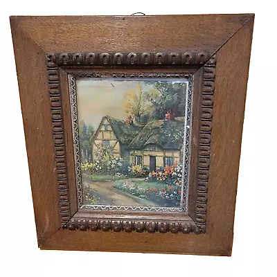 Antique Fantastic Wide Tiger Oak Mission Arts Crafts  15   X  17  Frame • $97.95