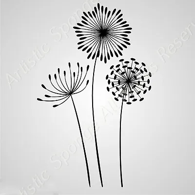 DANDELIONS Reusable Stencil A3 A4 A5 Romantic Shabby Chic Craft DIY Art / F23 • £2.99