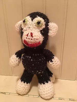 £14.68 • Buy HANDMADE 8  Knit CROCHET Stuffed Sock MONKEY PLUSH Amigurumi