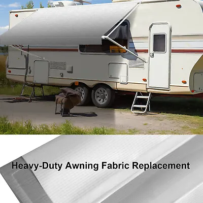 14-16 FT Weatherproof Vinyl RV Awning Fabric Replacement Outdoor Canopy • $68.99