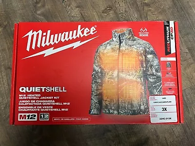 Milwaukee 224C-213X M12 QUIETSHELL Camo Heated Jacket Kit Size 3XL - NEW • $149.97