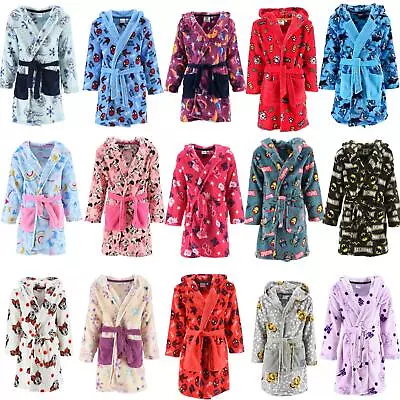 Kids Dressing Gown Girls/Boys Character Fleece Robe Disney Marvel Paw Patrol • £14.95