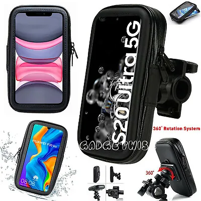 360 Bicycle Bike Pouch Cover Waterproof Ride Mount Holder Case For Mobiles Phone • £9.99