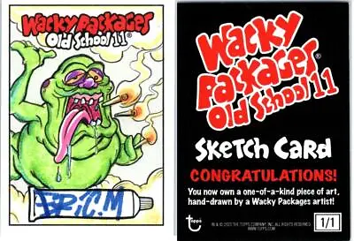 2023 WACKY PACKAGES OLD SCHOOL 11 SKETCH CARD CHARACTER By Eric Medina 178 • $99.99