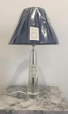 NEW LAURA ASHLEY BLAKE CRYSTAL Lamp Base 22cm Pleated Silk Lamp Shade RRP $389 • $159