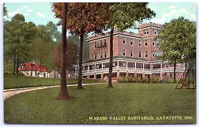 Postcard IN Lafayette Indiana Wabash Valley Sanitarium P4H • $7.99