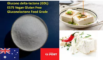 Glucono Delta-lactone GDL E575 Vegan Gluten Free Gluconolactone Food Grade 100g • $9.80