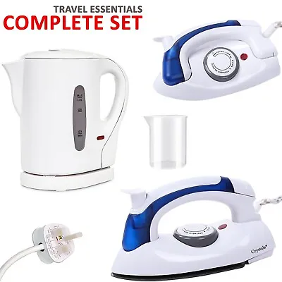 £11.85 • Buy Travel Kettle Portable Travel Iron Electric 1L Camping Kitchen Hotel Jug Holiday