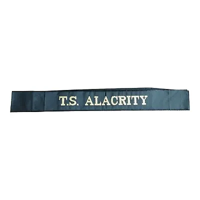 T.S. Training Ship Alacritty Full Length Navy Cap Tally • £6.99