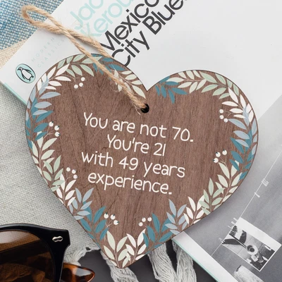 70th Birthday Gift For Women / Men 70th Birthday Card Gift For Mum Dad Nan Heart • £5.99