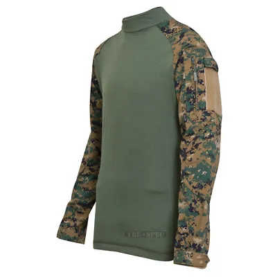 Tru-Spec TRU Combat Shirt 65/35 P/C RS WOODLAND DIGITAL/OLIVE DRAB • $54.95