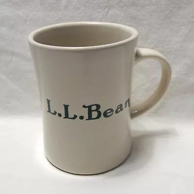 L.L. Bean Diner Style Mug Cream Color With Green Logo (D) • $15