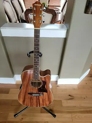 Hohner DK500 Exotic All KOA Acoustic Electric Guitar   • $500