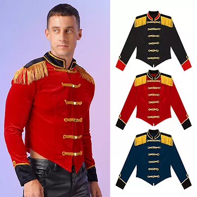 Men Circus Showman Costume Adult Ringmaster Jacket Coat Halloween Carnival Party • £9.23