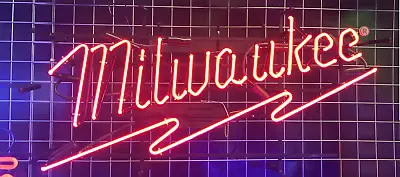 20 X10  Milwaukee Tools Neon Sign Light Lamp Visual Collection Wall Decor • $134.49