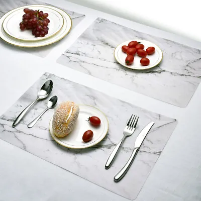 $15.03 • Buy 2/4/8/10x Place Mat Coaster Dining Table Placemat Non Slip Oilproof Washable Pad
