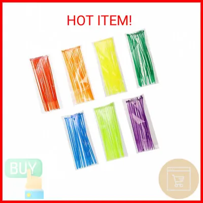 Mini Skater 140pcs 6  Multi-Color Multi-Purpose Nylon Zip Ties (7 Colors) • $9.53