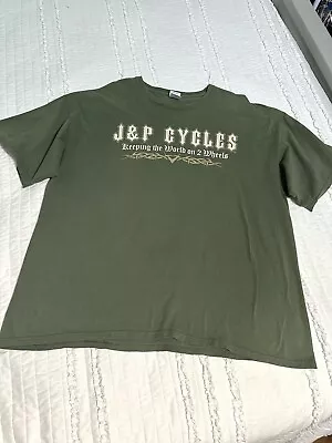 Vintage J&P Cycles Shirt Adult XXL Biker Tee Keeping The World On Two Wheels • $9.95