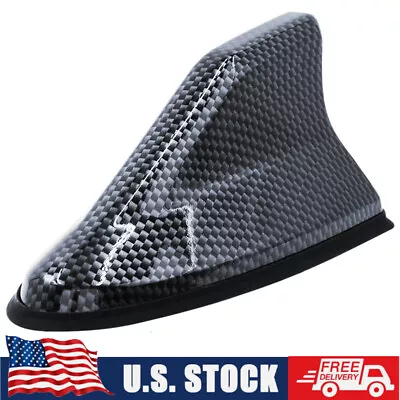 Fin Roof Car Trim Antenna Carbon Fiber Shark Radio FM/AM Antena Cover Waterproof • $13.98