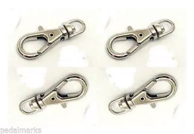 12 Ea 23mm ~1  SWIVEL CLIPS For KEY RING~Cell Strap ~ Lobster Clasp Silver Metal • $6.38