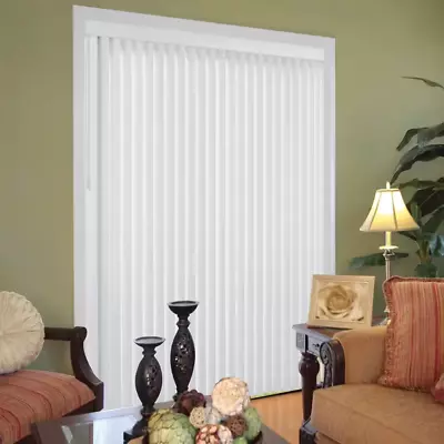 White Cordless Room Darkening Vertical Blinds For Sliding Doors Kit With 3.5 In. • $107.99