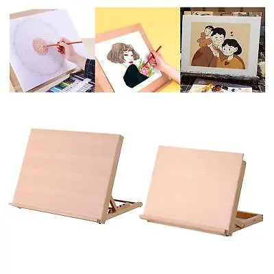 Wooden Table Easel Tabletop Drawing Board Sketching For Paint Lover • £49.42