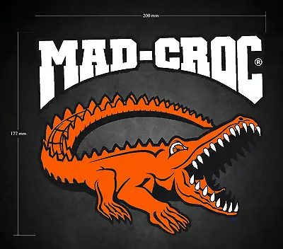 MAD-CROC Style Sticker 200mm X 177mm - Printed & Laminated - Karting - Go-Kart • $5.46