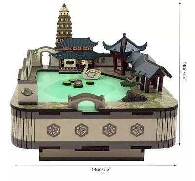 Tonecheer Chinese Suzhou Garden Wooden DIY Music Box Kit. New In Sealed Box • $16.79