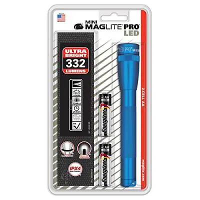 Sp2p11h Led 2 Cell Aa Pro Flashlight With Batteries And Holster Sleeve Blue • $34.69