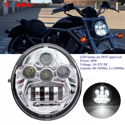 $109.99 • Buy LED Headlight Head Lamp For Harley V Rod VRSCR VRSC/V-ROD VRSCF CVO DOT Approved