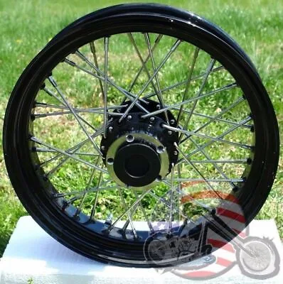 Rear 16 X 3 40 Spoke Black Rim Hub Wheel Harley Dyna Softail Sportster 2000-2004 • $219.95