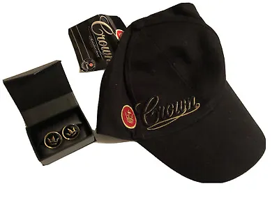 Crown Lager Beer Australia's Finest Embroidered Cap Cufflink Set Bar Blade New • $22