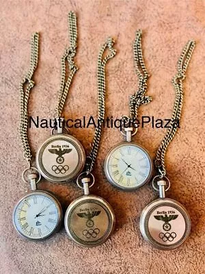 Vintage Brass Pocket Watch Antique Berlin 1936 Nautical Marine Gift Lots Of 5 • $118.80