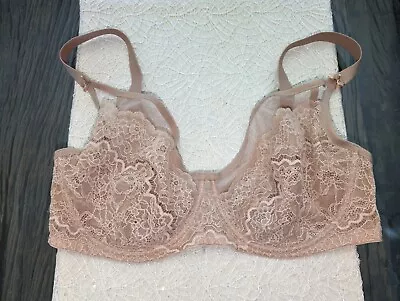 New VICTORIA'S SECRET 36DDD Nude Lace Dream Angels Balconette U/W Bra Balconet • $23.50