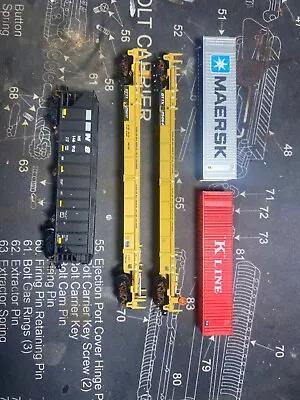 N Scale Walthers Intermodal With Containers. Atlas Norfolk Southern Hopper. • $49