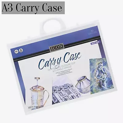 A3 Portfolio Carry Case Drawing Painting Art Work Document Storage Artist Folder • £7.19