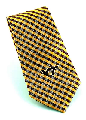 Virginia Tech Hokies Men's Necktie Licensed College University Plaid Neck Tie  • $28.90