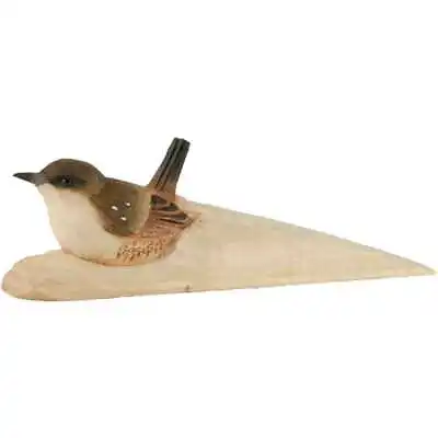 Wildlife Garden:  Wood Doorstop  With Wren • £25